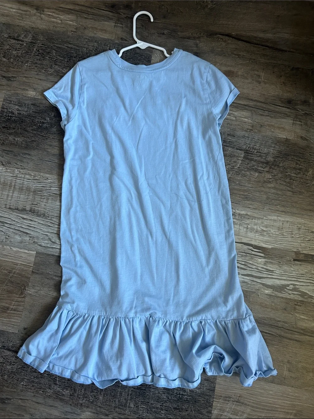 Ralph Lauren Light Blue POLO Ruffle-Hem Kids Dress xl